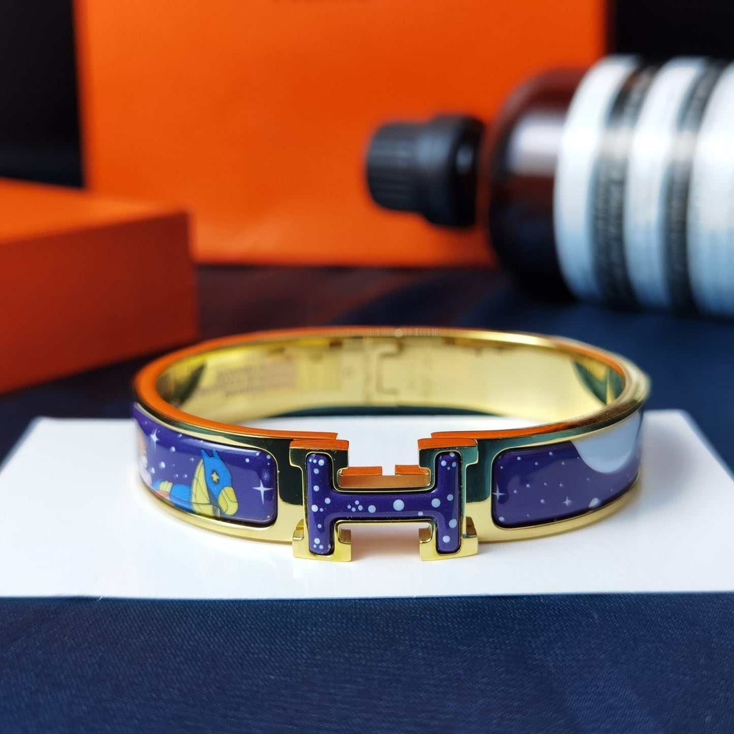 [Liorra]H STAR AND MOON BRACELET 12MM