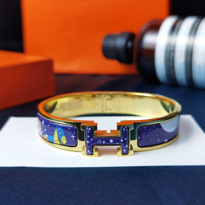 [Liorra]H STAR AND MOON BRACELET 12MM