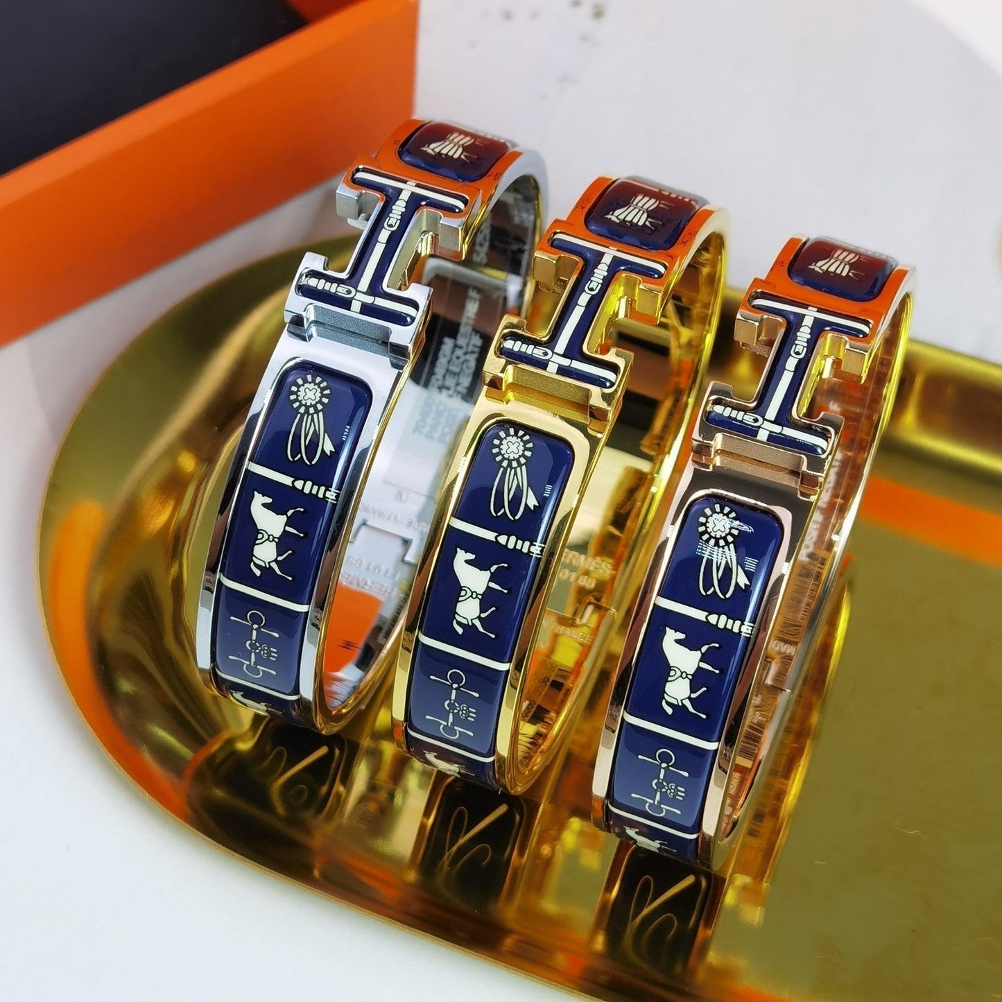 [Liorra]H COUVERTURES DARK BLUE BRACELET