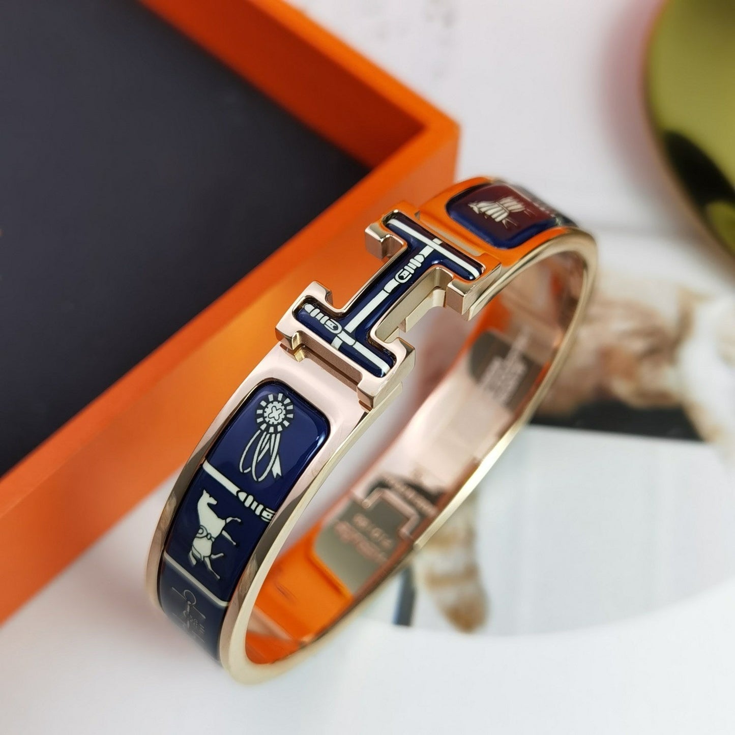 [Liorra]H COUVERTURES DARK BLUE BRACELET