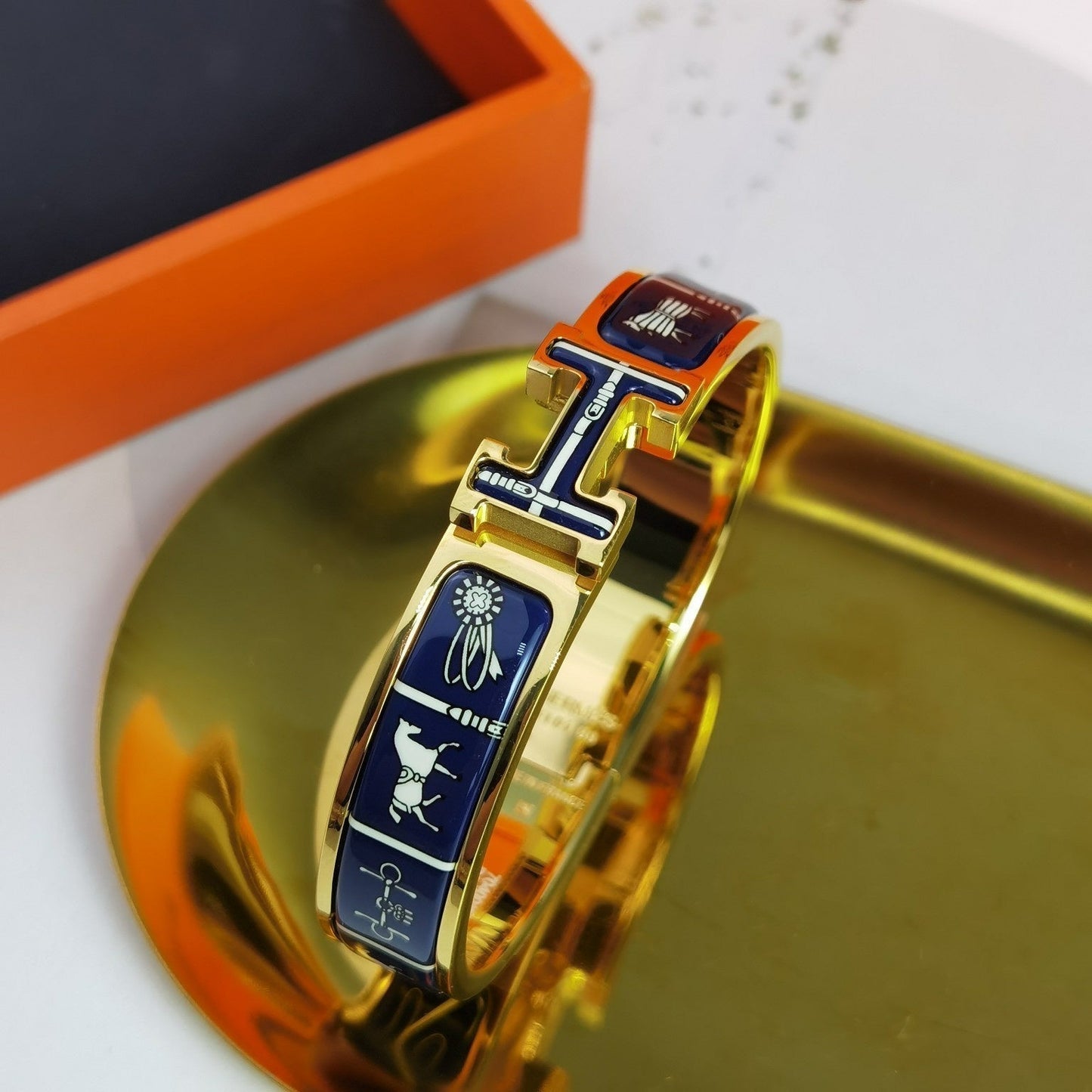 [Liorra]H COUVERTURES DARK BLUE BRACELET