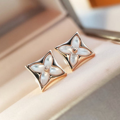 [Liorra]STAR MOP PINK GOLD EARRINGS