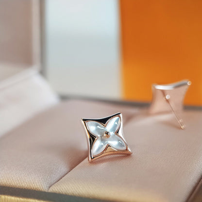 [Liorra]STAR MOP PINK GOLD EARRINGS