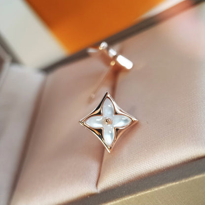 [Liorra]STAR MOP PINK GOLD EARRINGS