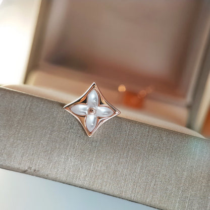 [Liorra]STAR MOP PINK GOLD EARRINGS