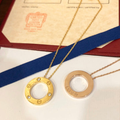 [Liorra]LOVE NECKLACE 16MM 3 DIAMONDS