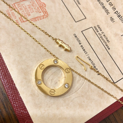 [Liorra]LOVE NECKLACE 16MM 3 DIAMONDS