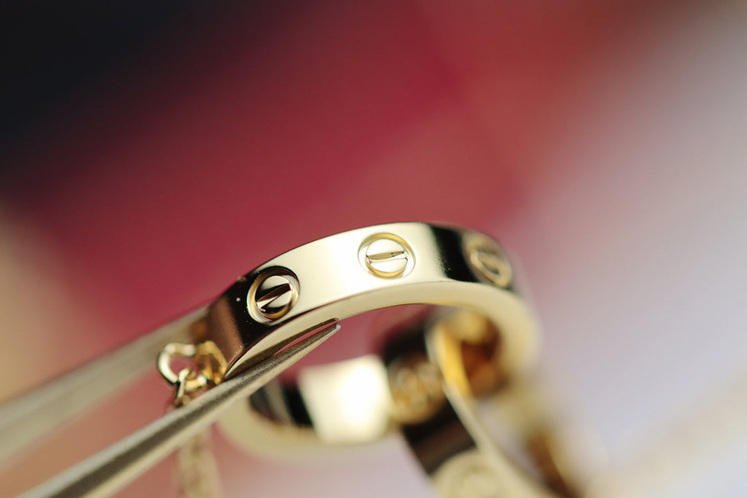 [Liorra]LOVE NECKLACE DOUBLE RING GOLD