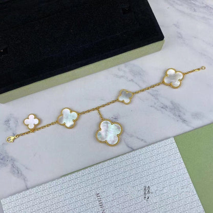 [Liorra]MAGIC CLOVER MOP GOLD BRACELET 5 MOTIFS