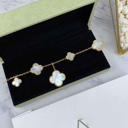 [Liorra]MAGIC CLOVER MOP GOLD BRACELET 5 MOTIFS