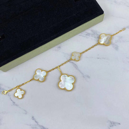 [Liorra]MAGIC CLOVER MOP GOLD BRACELET 5 MOTIFS