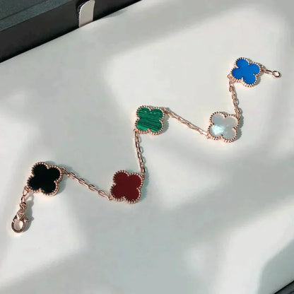 [Liorra]CLOVER 5 MOTIFS MULTICOLOR BRACELET