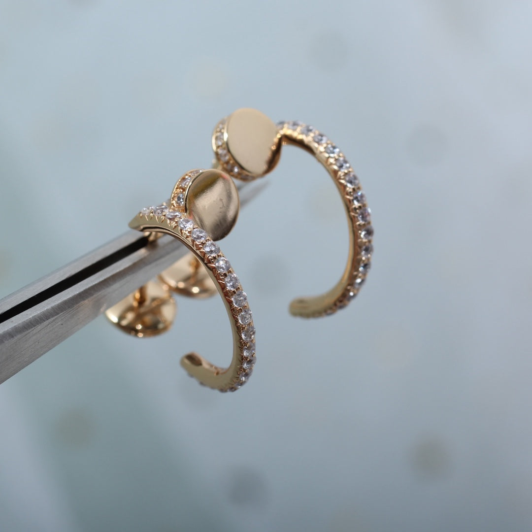 [Liorra]JUSTE EARRINGS 12.75MM PINK GOLD DIAMOND