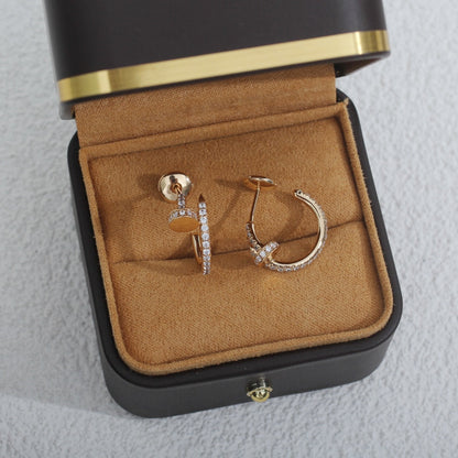 [Liorra]JUSTE EARRINGS 12.75MM PINK GOLD DIAMOND