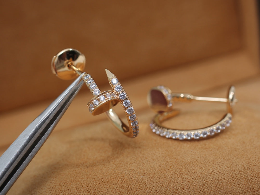 [Liorra]JUSTE EARRINGS 12.75MM PINK GOLD DIAMOND