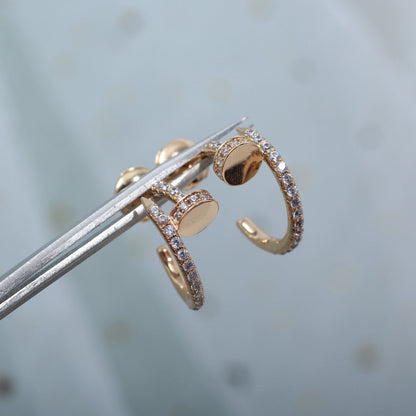 [Liorra]JUSTE EARRINGS 12.75MM PINK GOLD DIAMOND