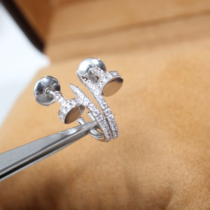 [Liorra]JUSTE EARRINGS 12.75MM SILVER DIAMOND