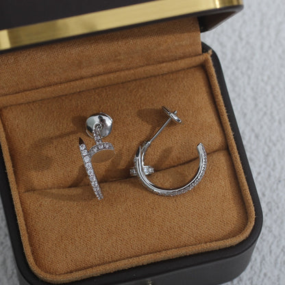 [Liorra]JUSTE EARRINGS 12.75MM SILVER DIAMOND