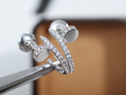 [Liorra]JUSTE EARRINGS 12.75MM SILVER DIAMOND