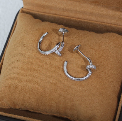 [Liorra]JUSTE EARRINGS 12.75MM SILVER DIAMOND