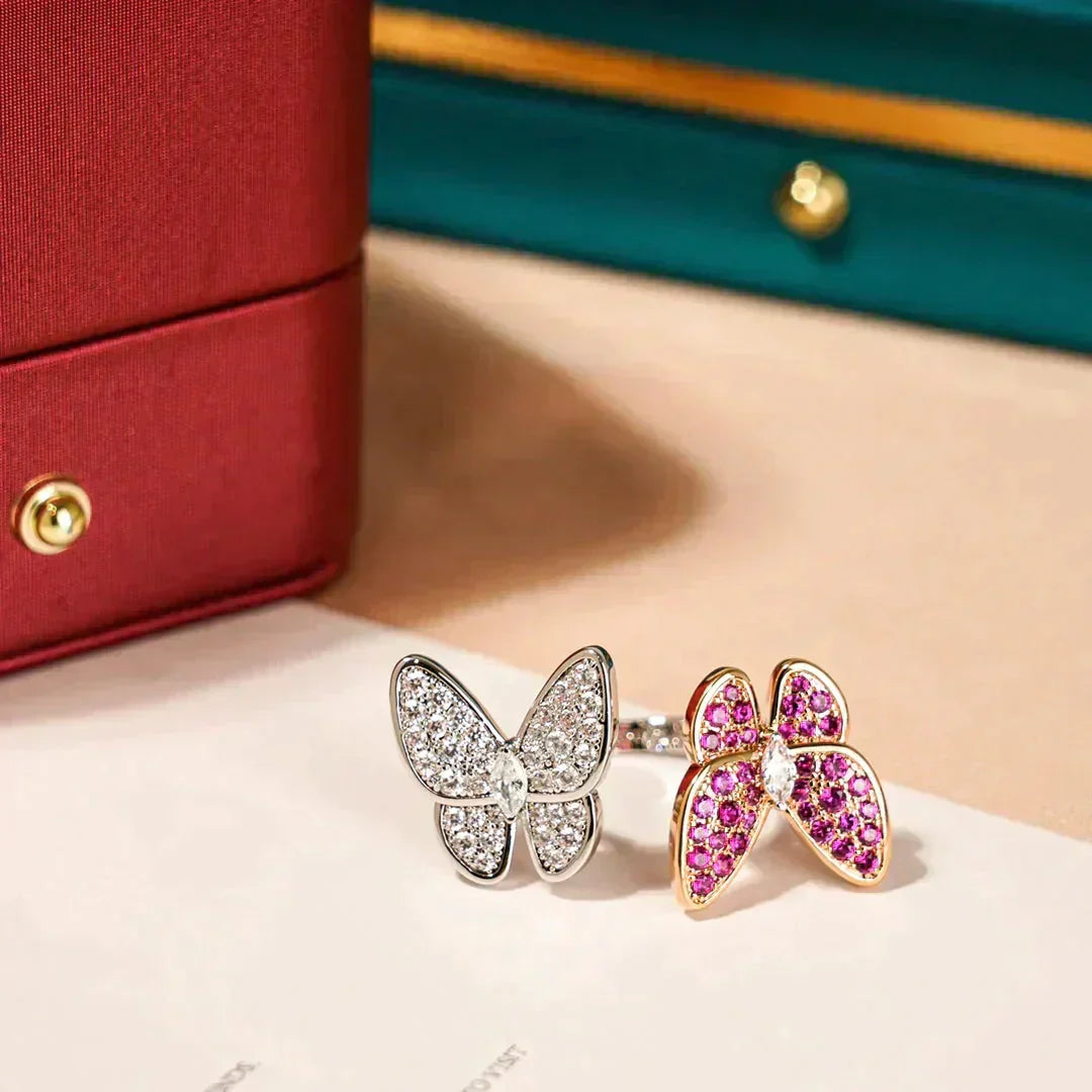 [Liorra]TWIN BUTTERFLY DIAMOND RING