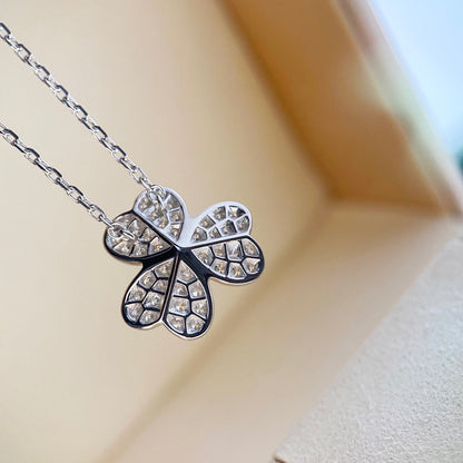 [Liorra]CLOVER DIAMOND NECKLACE SILVER