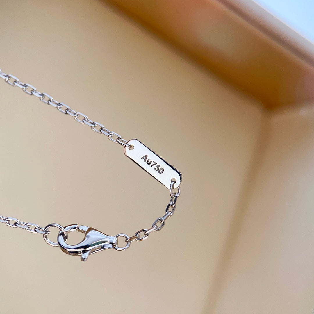 [Liorra]CLOVER DIAMOND NECKLACE SILVER