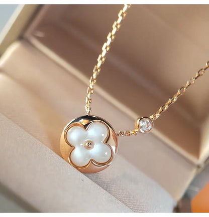 [Liorra]SUN MOP GOLD 1 DIAMOND NECKLACE