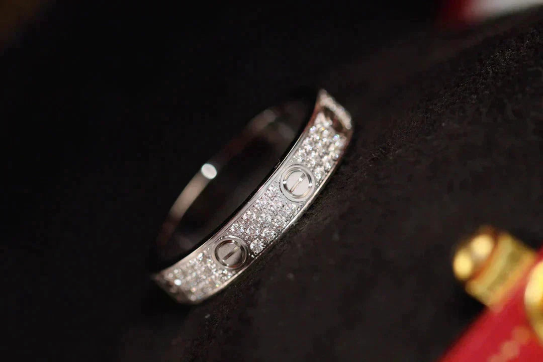 [Liorra]LOVE RING 3.6MM DIAMOND PAVED