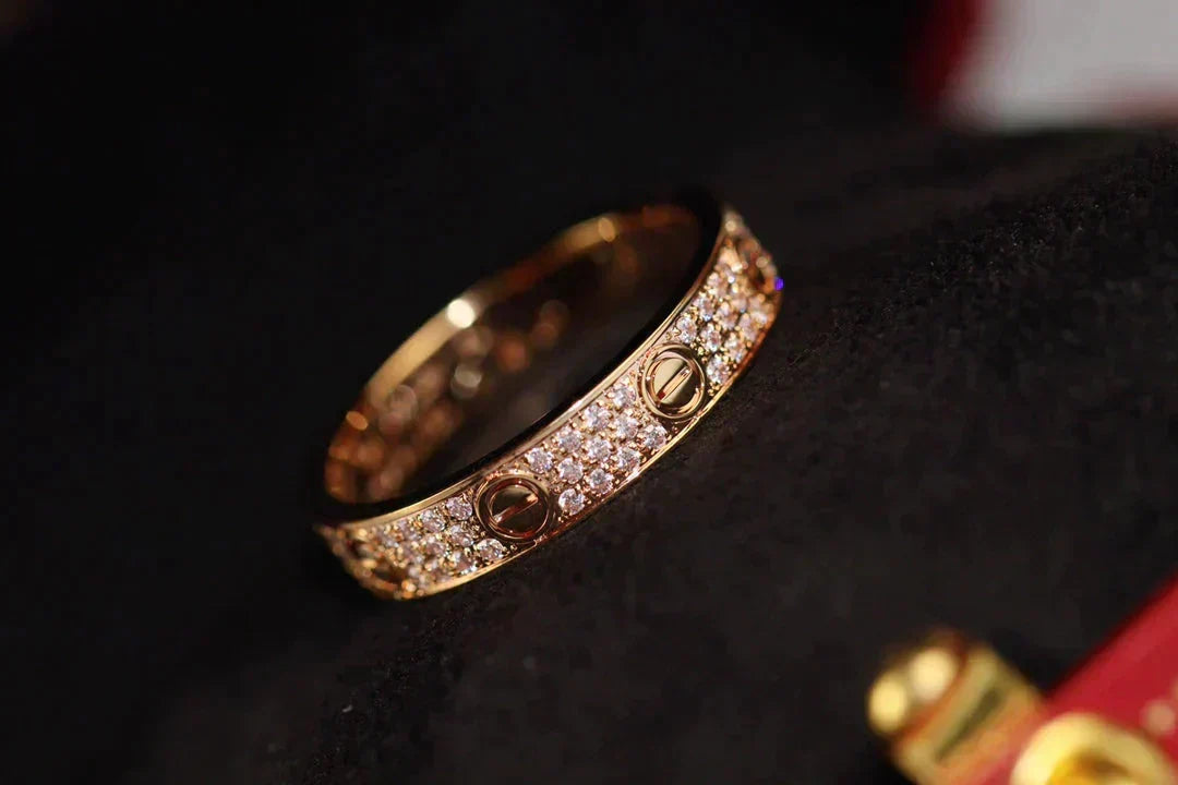 [Liorra]LOVE RING 3.6MM DIAMOND PAVED