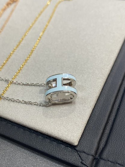 [Liorra]POP H LIGHT BLUE NECKLACE