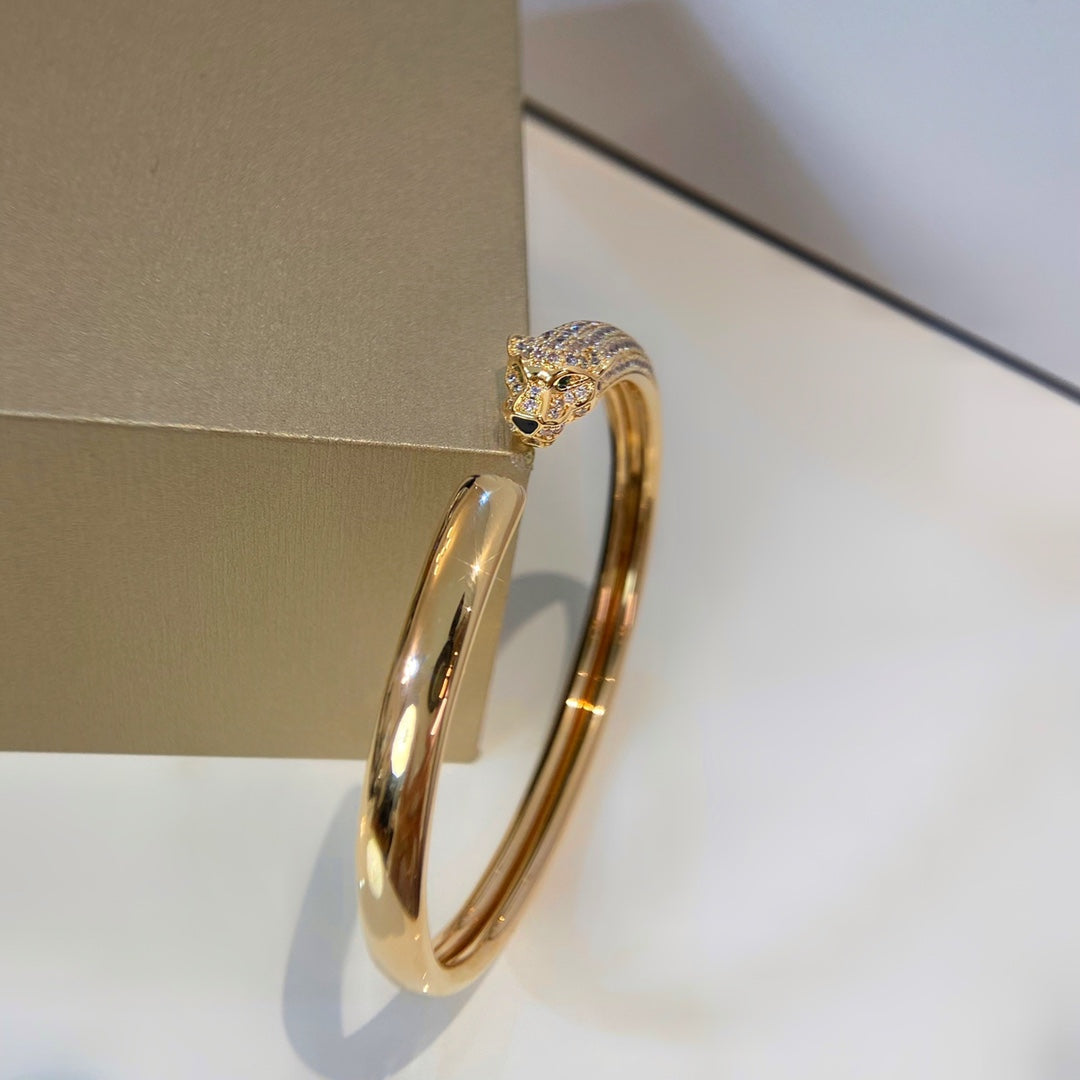 [Liorra]PANTHERE GOLD DIAMOND OPEN BRACELET