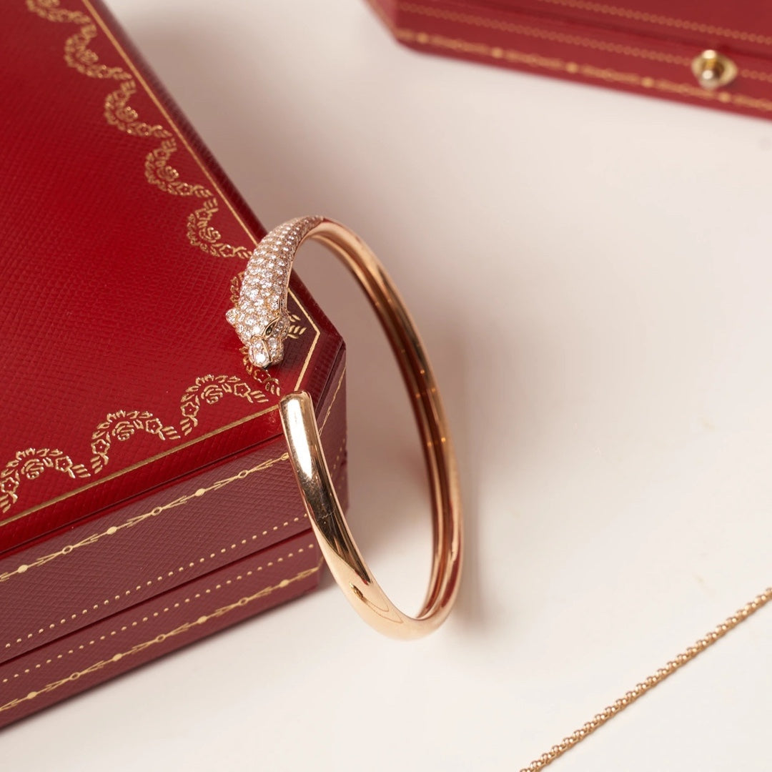 [Liorra]PANTHERE Liorra GOLD DIAMOND OPEN BRACELET