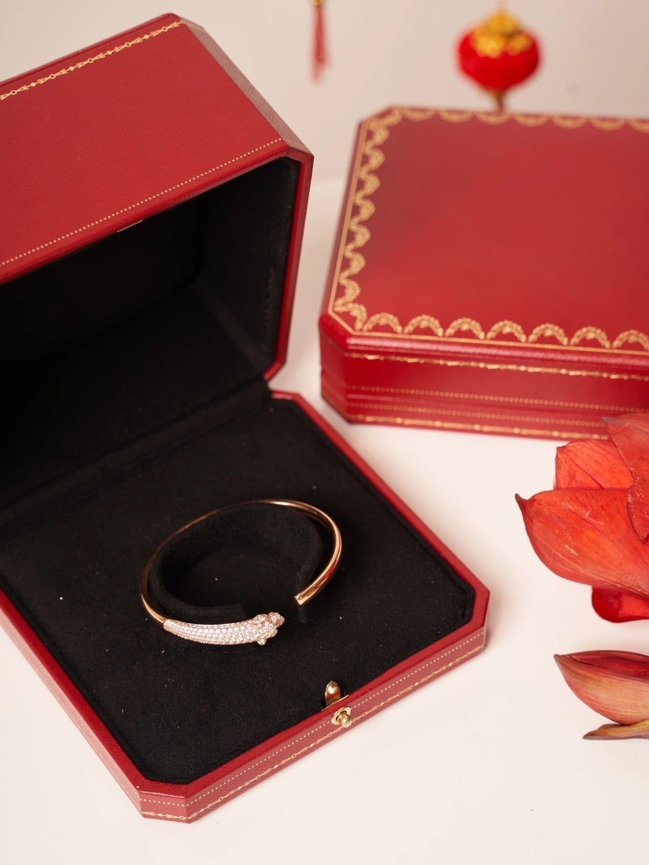 [Liorra]PANTHERE Liorra GOLD DIAMOND OPEN BRACELET