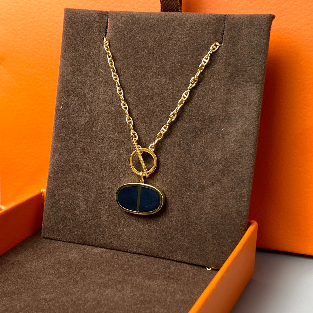 [Liorra]CHAINE VERSO BLACK CERAMIC NECKLACE