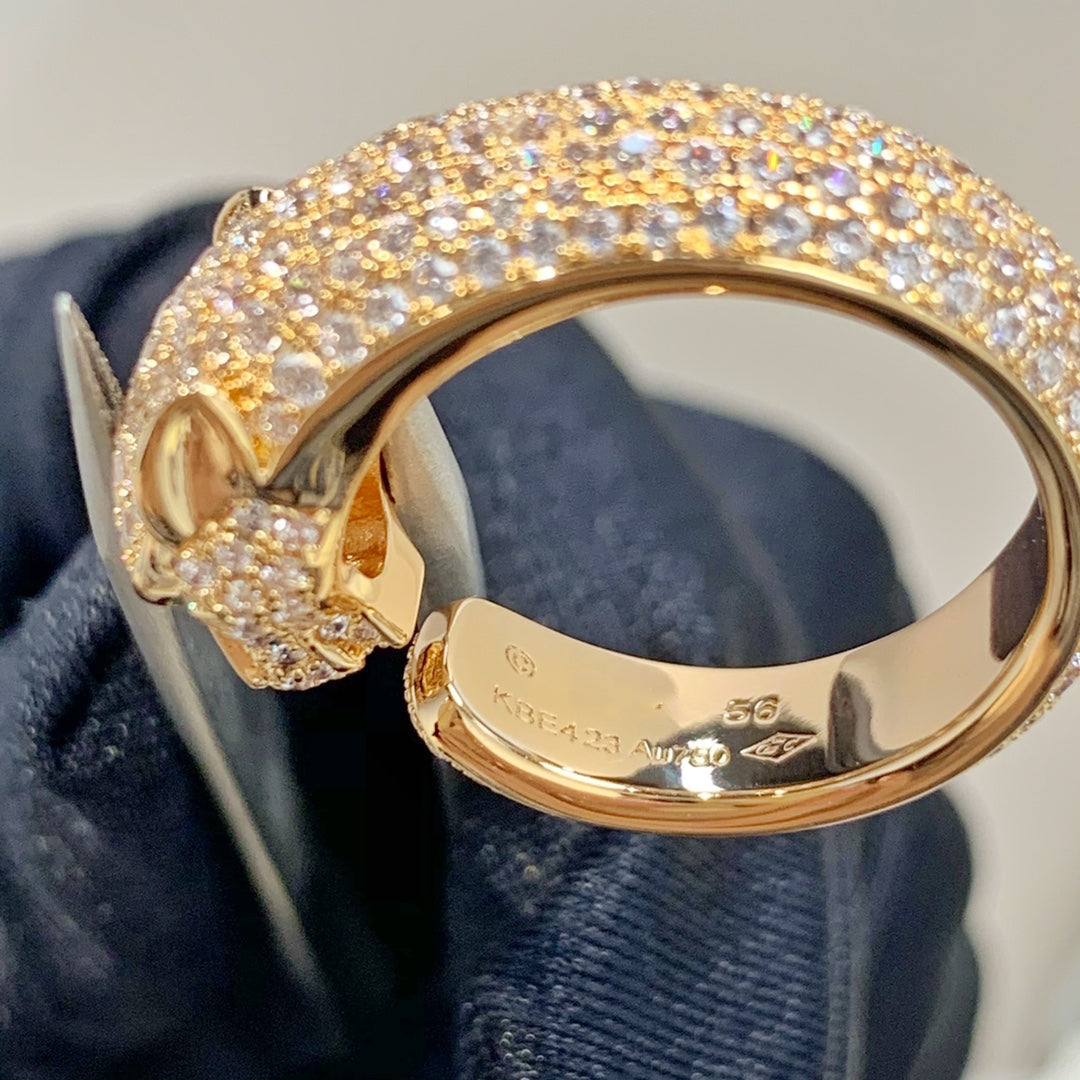[Liorra]PANTHERE PINK GOLD DIAMOND RING