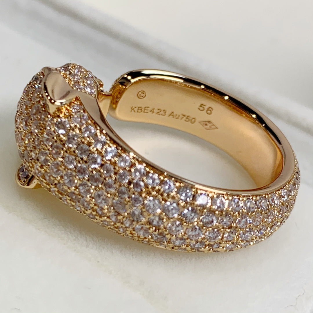 [Liorra]PANTHERE PINK GOLD DIAMOND RING