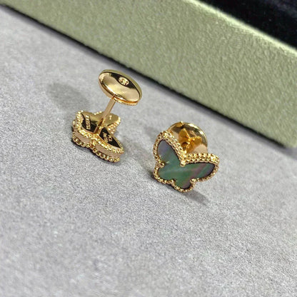 [Liorra]BUTTERFLY DARK MOP  EARRINGS