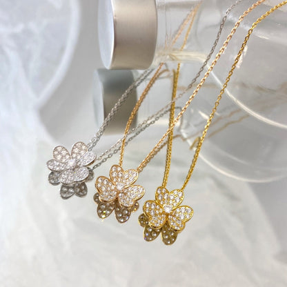 [Liorra]FLOWER DIAMOND NECKLACE