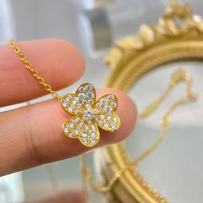 [Liorra]FLOWER DIAMOND NECKLACE
