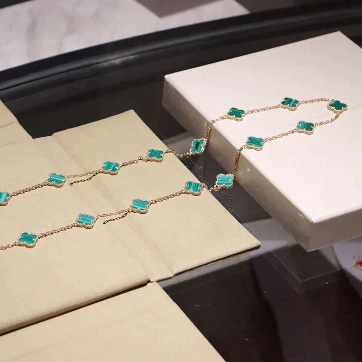 [Liorra]CLOVER 20 MOTIFS MALACHITE GOLD