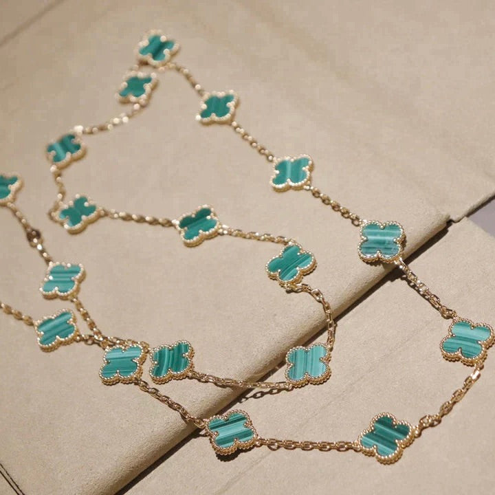 [Liorra]CLOVER 20 MOTIFS MALACHITE GOLD