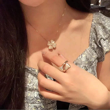 [Liorra]CLOVER MOP DIAMOND Liorra GOLD NECKLACE