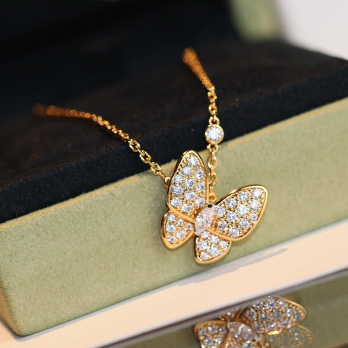 [Liorra]BUTTERFLY DIAMOND NECKLACE