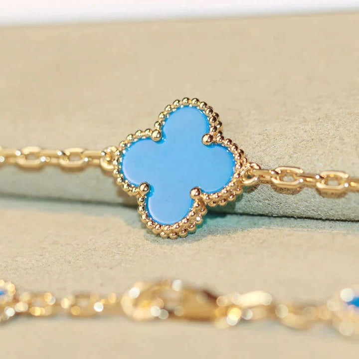 [Liorra]CLOVER 20 MOTIFS TURQUOISE GOLD