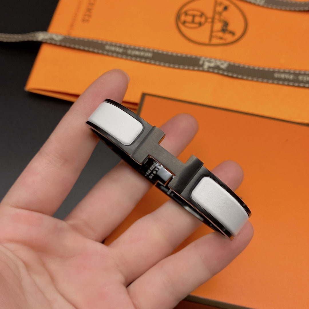 [Liorra]H BRACELET 12MM BLACK WHITE CERAMIC