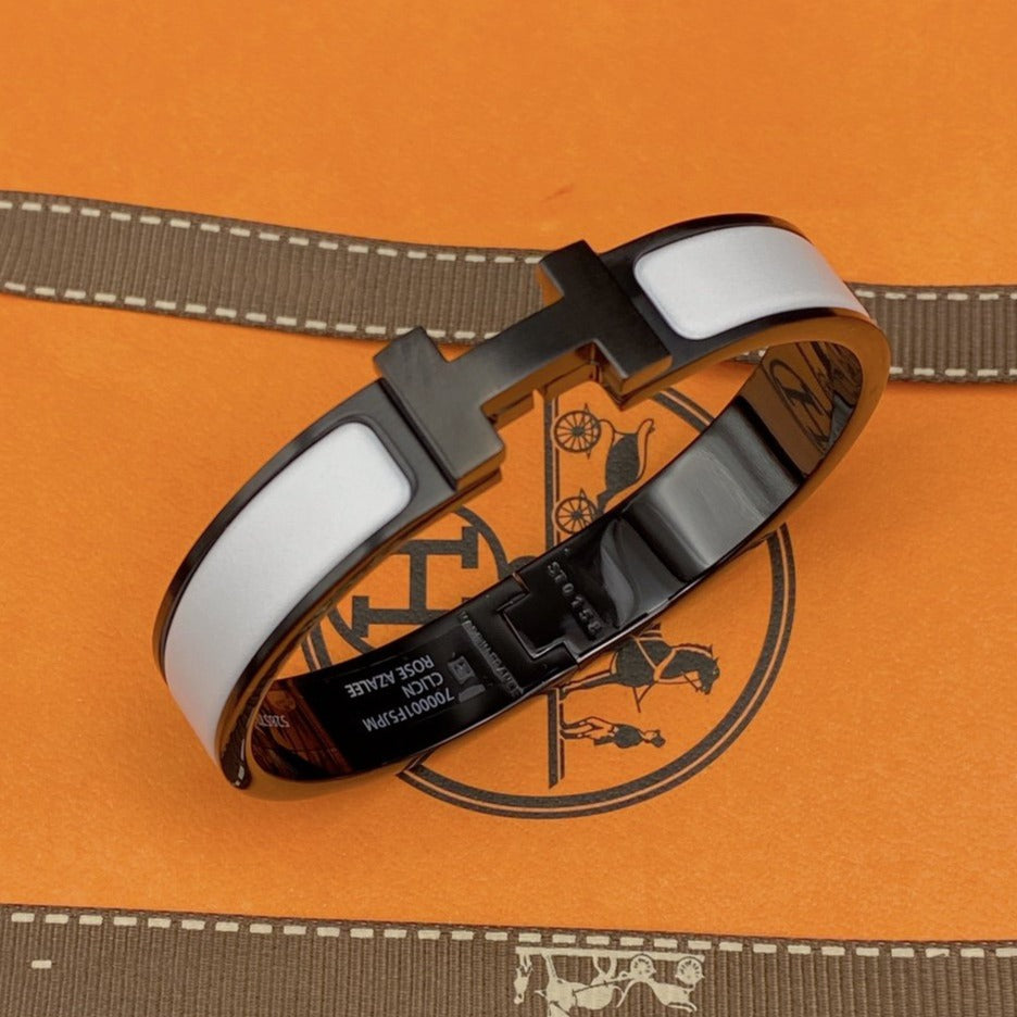 [Liorra]H BRACELET 12MM BLACK WHITE CERAMIC