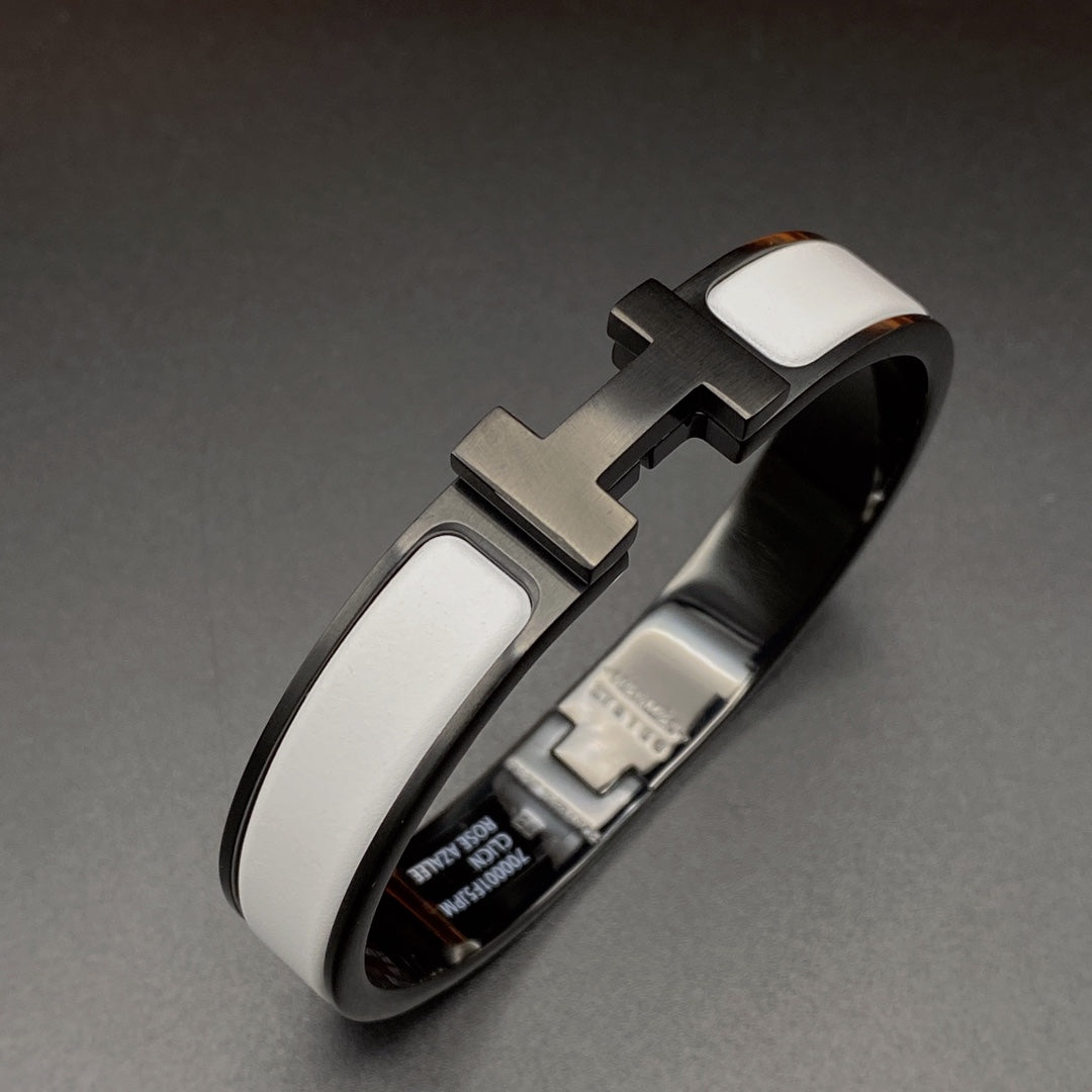 [Liorra]H BRACELET 12MM BLACK WHITE CERAMIC