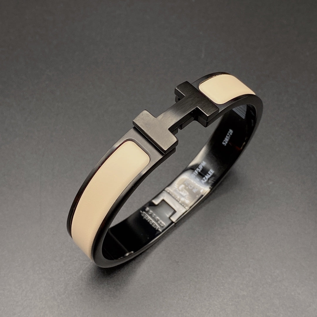 [Liorra]H BRACELET 12MM BLACK BEIGE CERAMIC