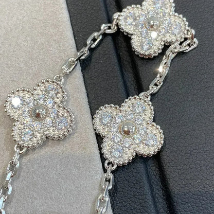 [Liorra] CLOVER 5 MOTIF FULL DIAMOND BRACELET COLLECTION